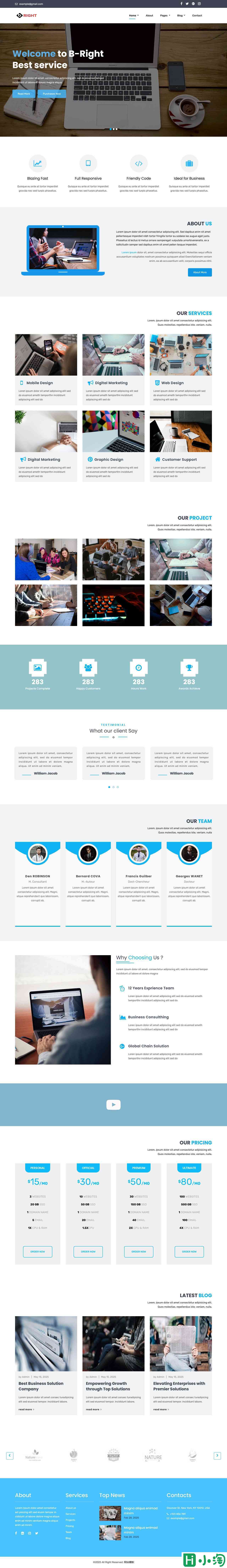 企业商务展示网站模板-PC预览